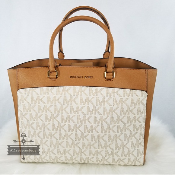 NWT Michael Kors Emmy Double Handle Tote Acorn Bag - Picture 8 of 8